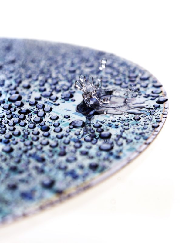 Symbolic representation of the chemical wash processes used in silicon chip manufacturing.